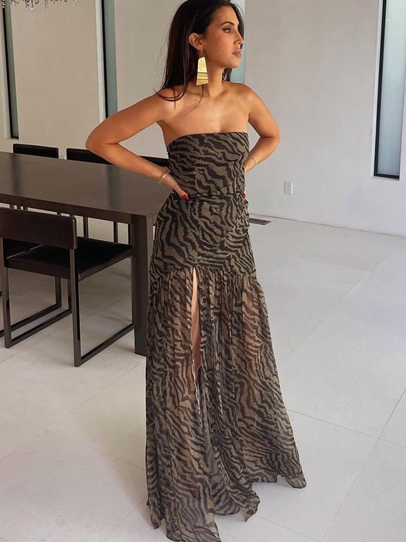 Elin | Zebra Maxi Jurk