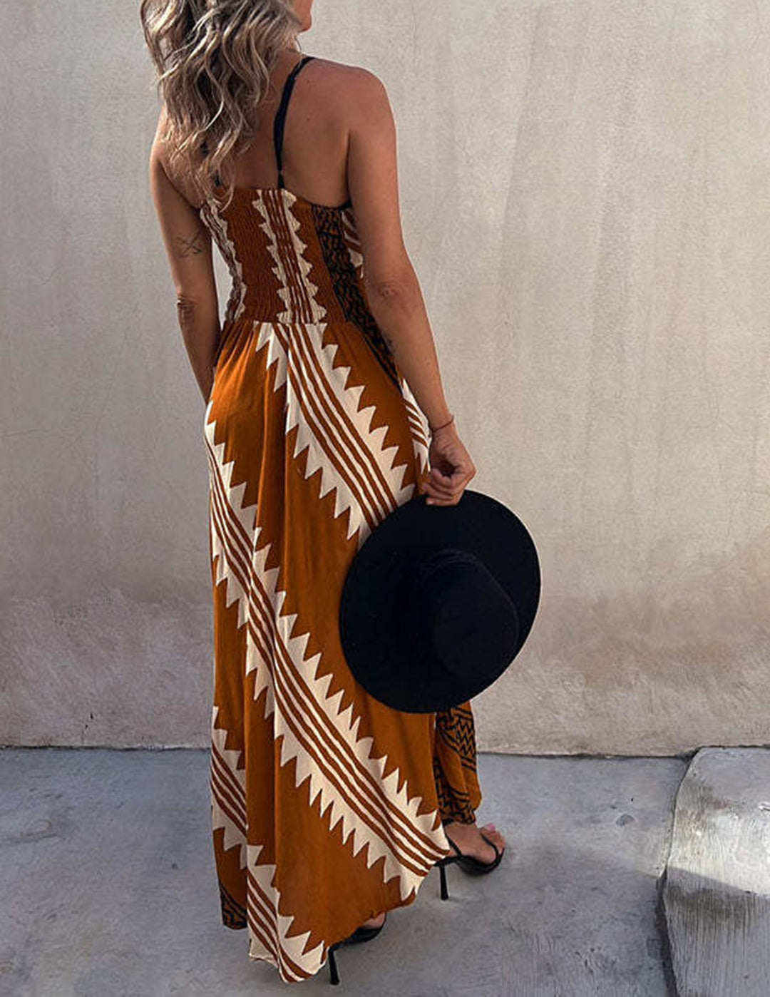 Isabella | Geometrische Maxi Jurk