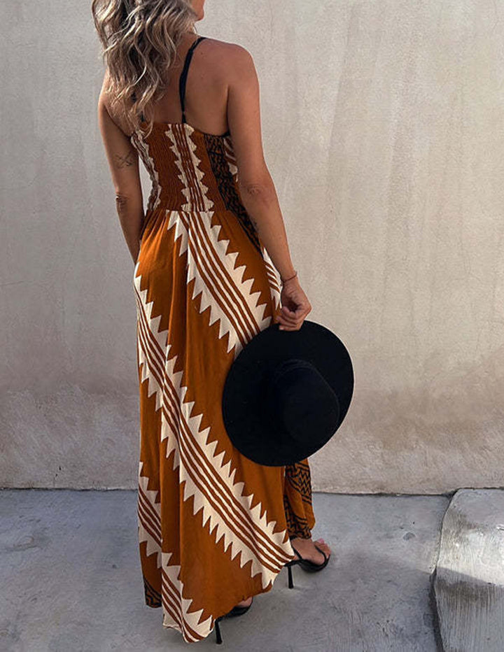 Isabella | Geometrische Maxi Jurk