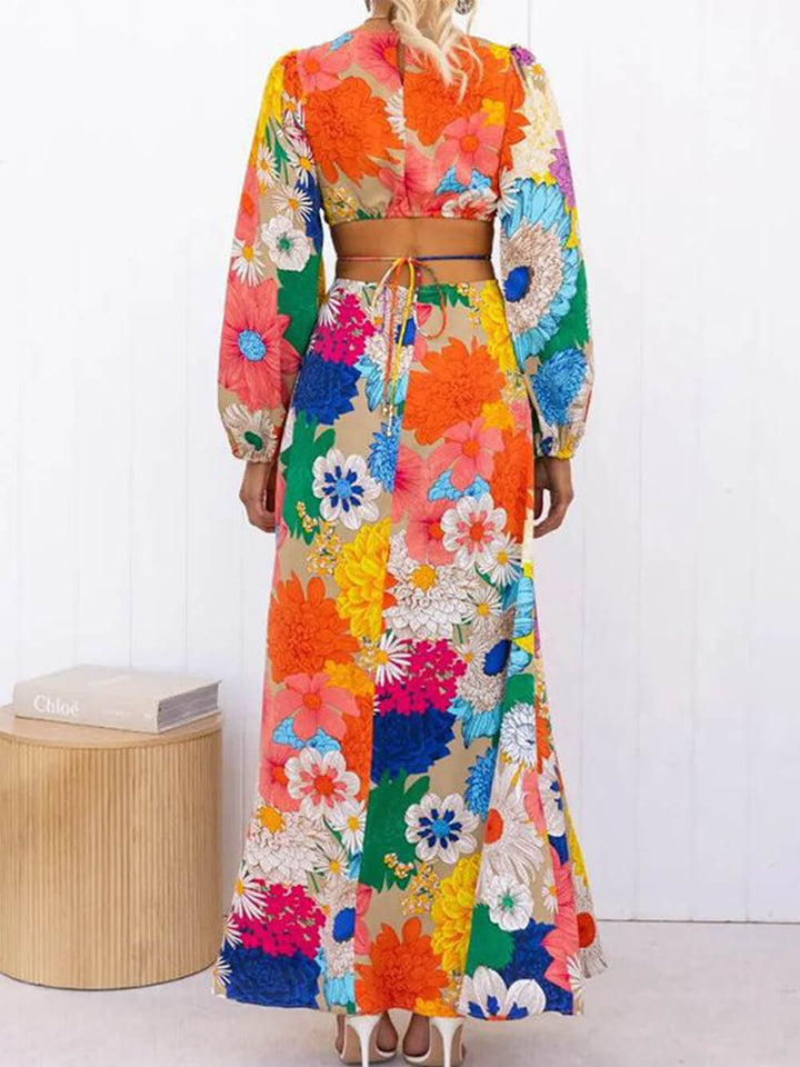 Noëlle | Bloemenprint Maxi Jurk