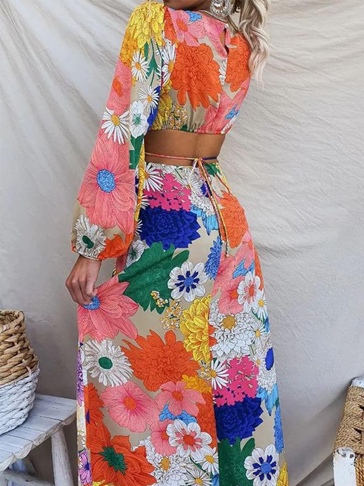 Noëlle | Bloemenprint Maxi Jurk