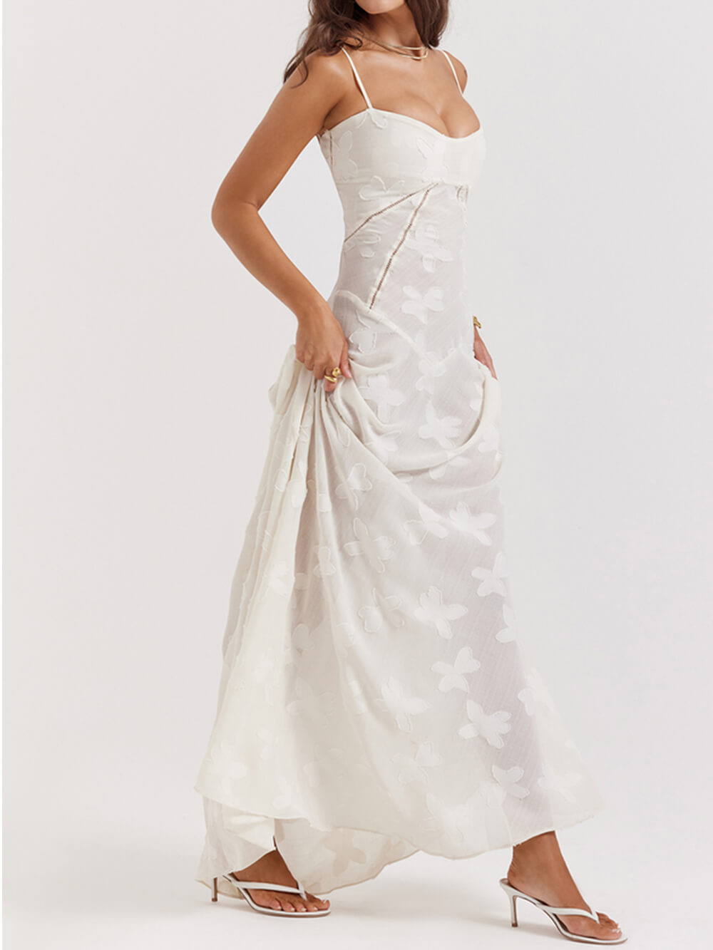 Elise | Vlinder Tule Maxi Jurk