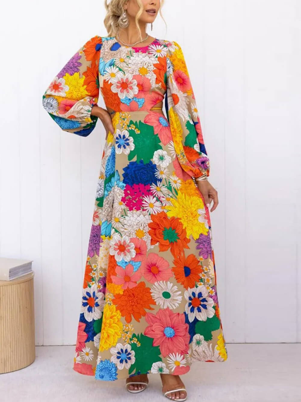 Noëlle | Bloemenprint Maxi Jurk
