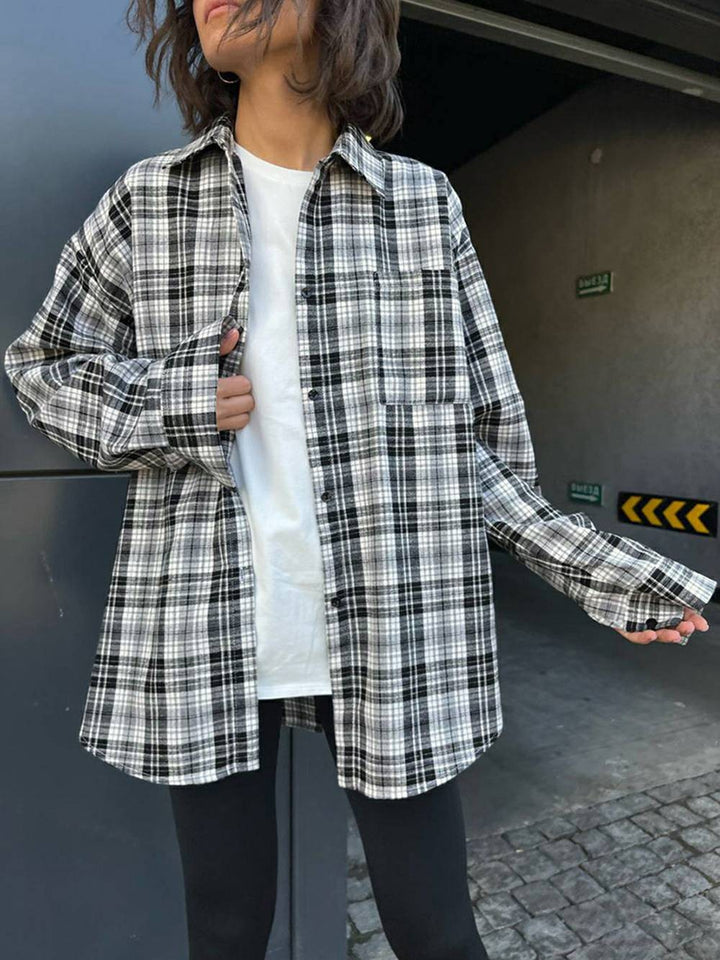 Adeline | Blouse met Ruitpatroon en Oversized Fit