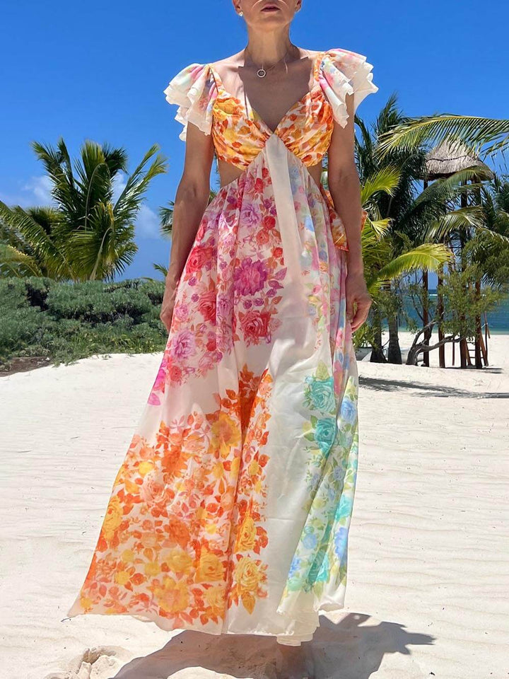 Fenna | Maxi Jurk met Bloemenprint