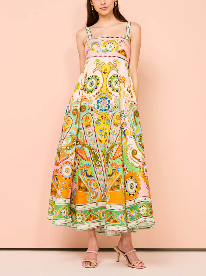 Noémi | Maxi Jurk met Paisley Print