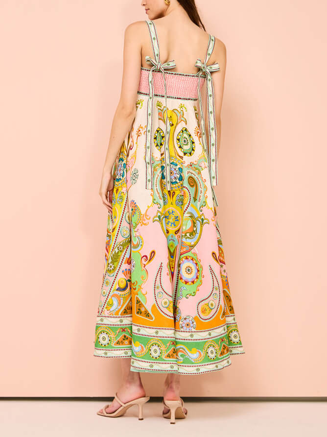 Noémi | Maxi Jurk met Paisley Print