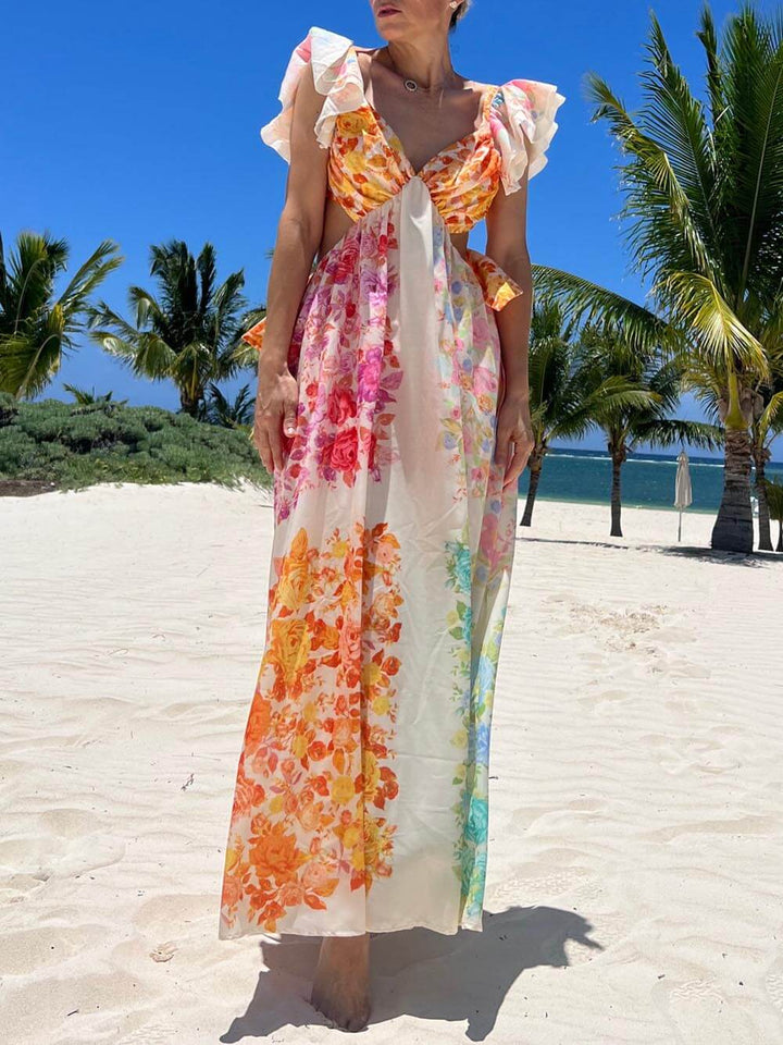 Fenna | Maxi Jurk met Bloemenprint