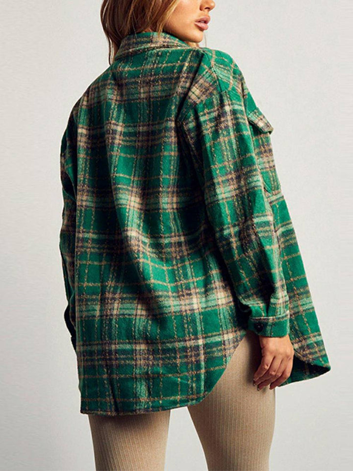 Adoree | Geruite Overshirt Blouse met Utility Look