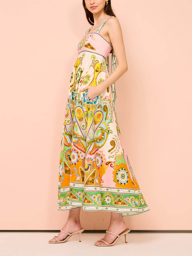 Noémi | Maxi Jurk met Paisley Print