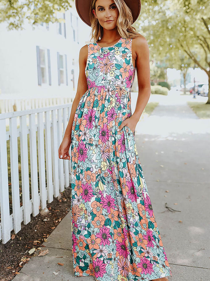 Yara | Bloemenprint Maxi Jurk