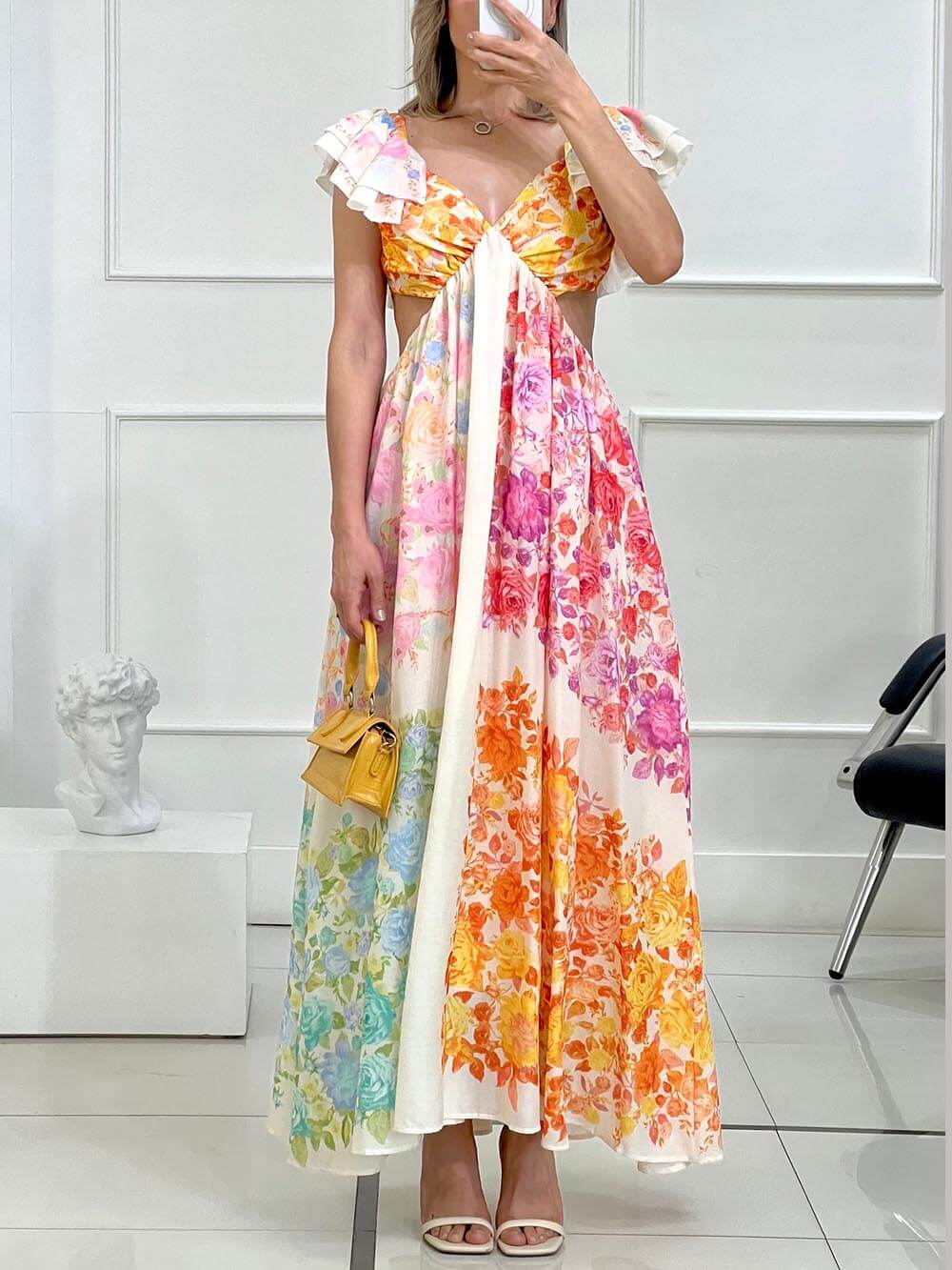 Fenna | Maxi Jurk met Bloemenprint