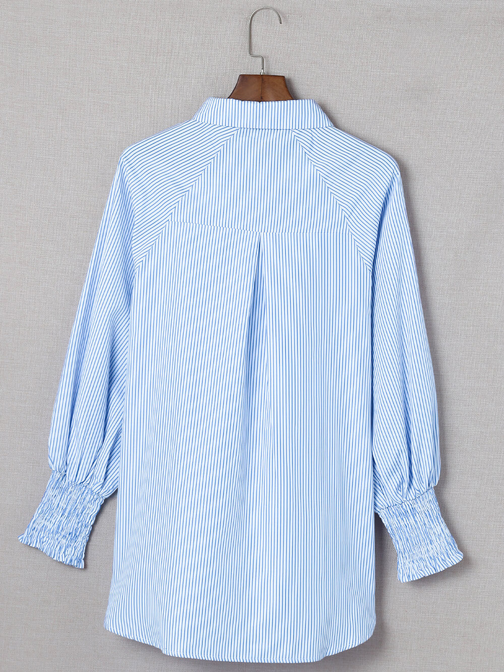 Ayana | Blouse met Strepen en Smock Manchet