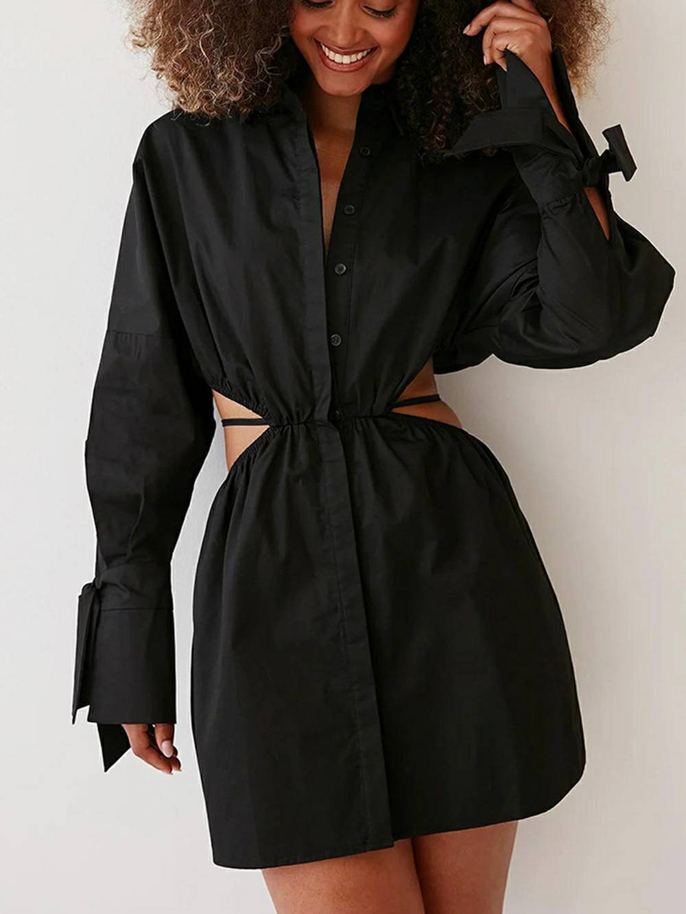 Amy | Blousejurk met Taille-Accenten en Minimalistische Look