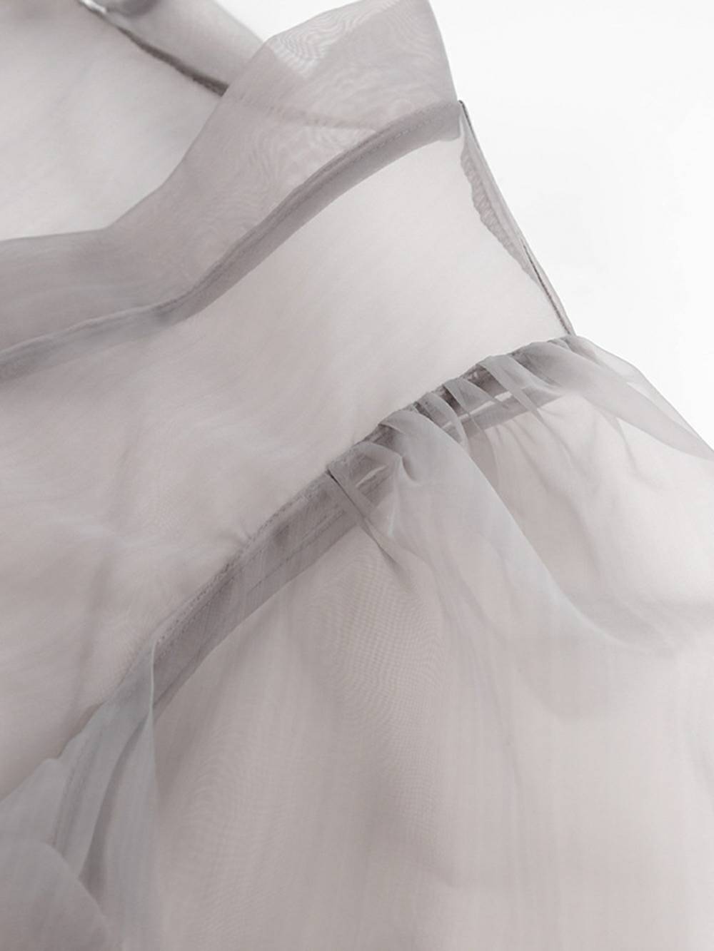 Adina | Blouse met Organza Look en Strikdetail