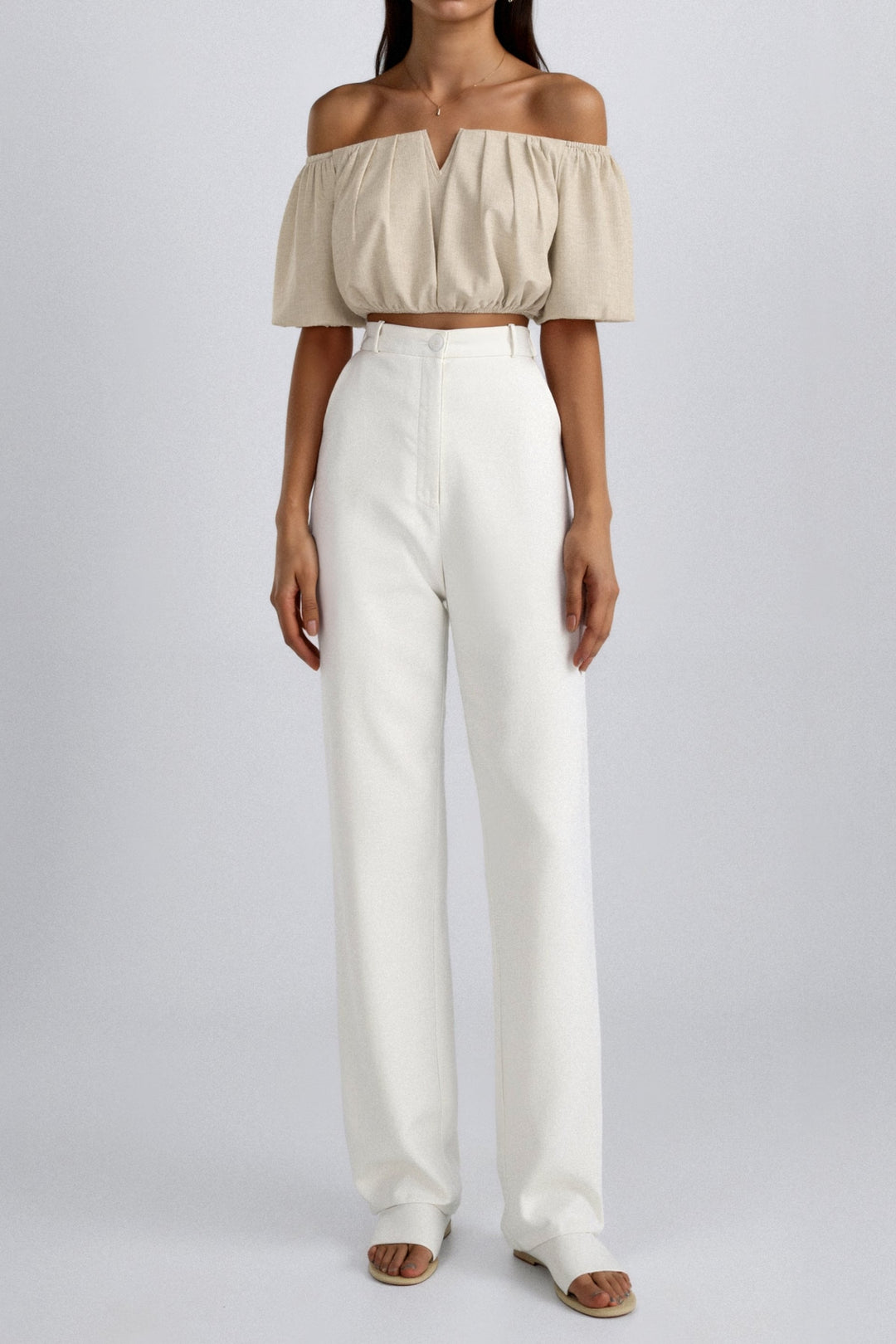 Maria | Off Shoulder Top met Pofmouwen