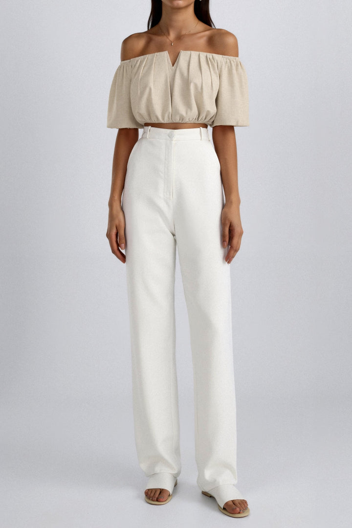 Maria | Off Shoulder Top met Pofmouwen