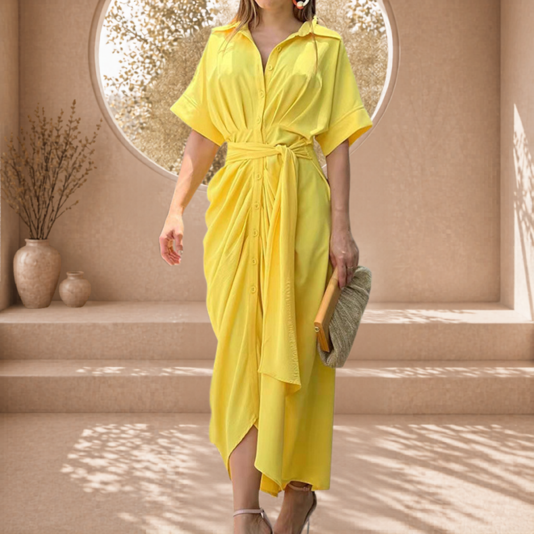 Sienna | Maxi Jurk met Tailleknoop