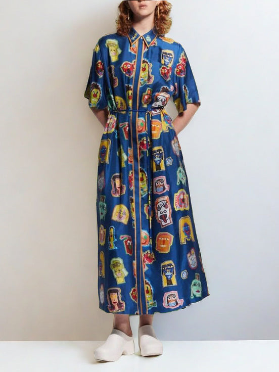Nouk | Maxi Blouse Jurk met Print
