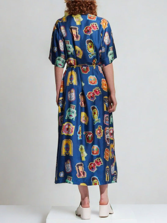 Nouk | Maxi Blouse Jurk met Print