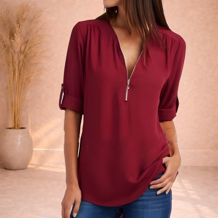 Elira | Elegante Blouse met Rits