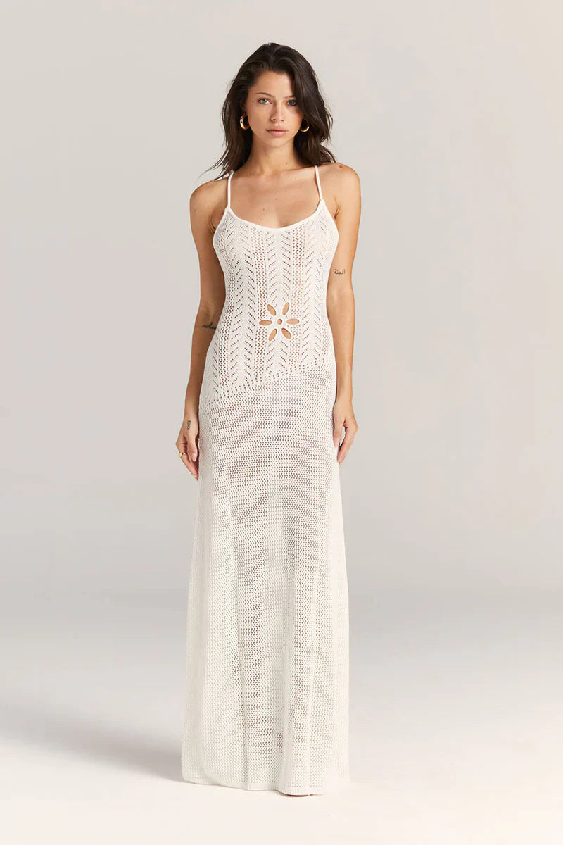 Yinthe | Gehaakte Maxi Jurk met Open Details