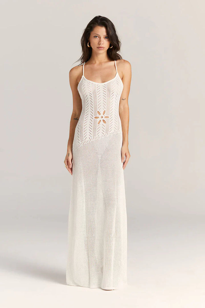 Yinthe | Gehaakte Maxi Jurk met Open Details
