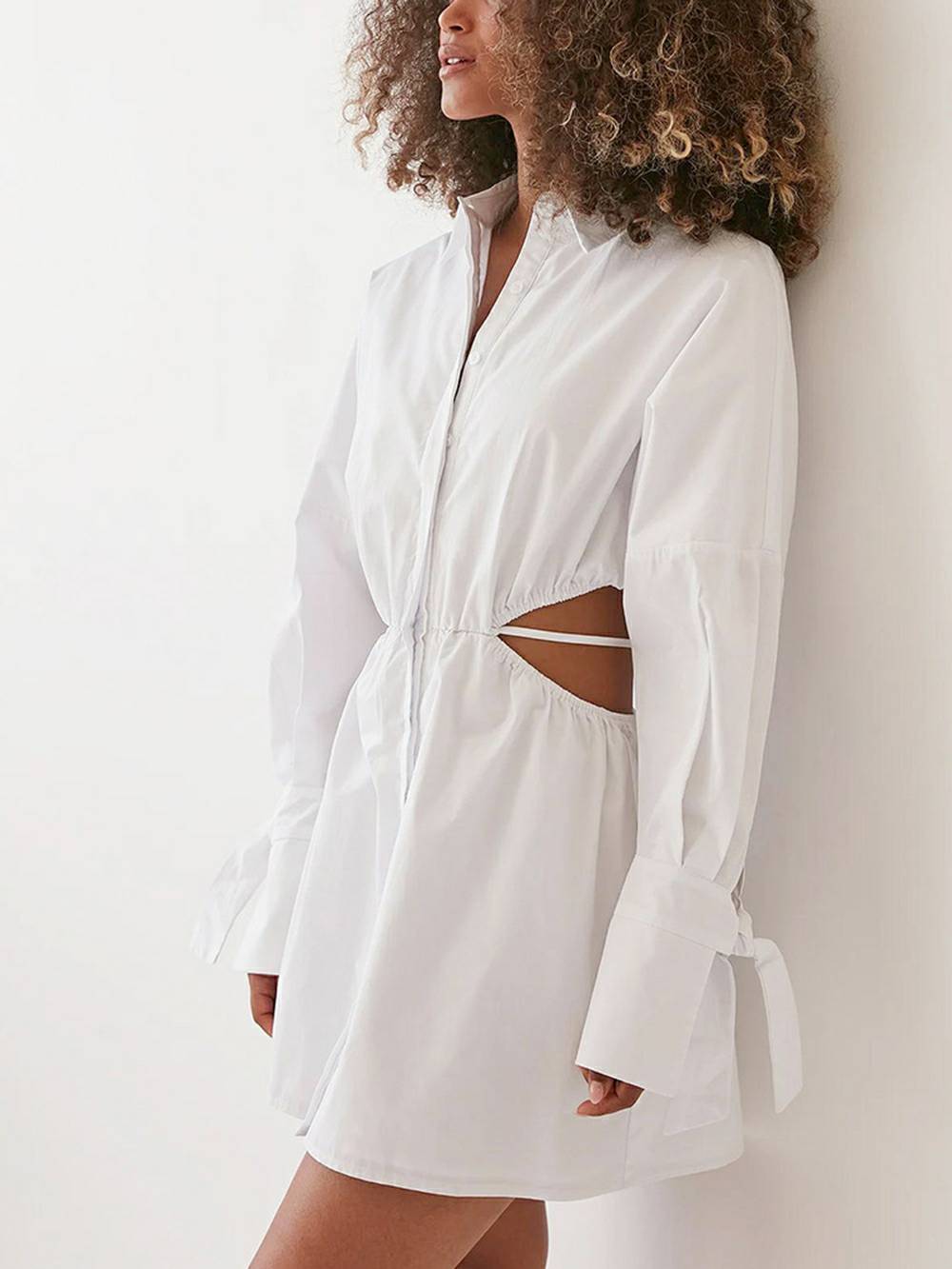 Amy | Blousejurk met Taille-Accenten en Minimalistische Look