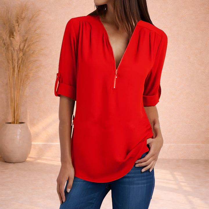 Elira | Elegante Blouse met Rits