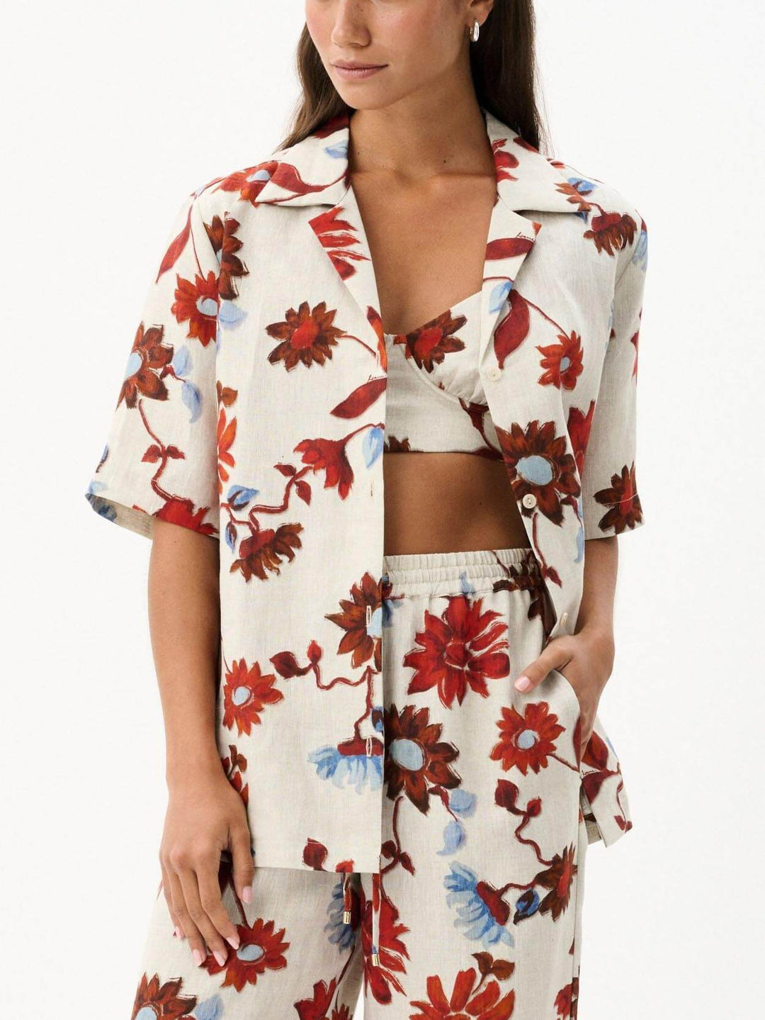 Aaisey | Blouse met Bloemenprint en Zomerse Set Look