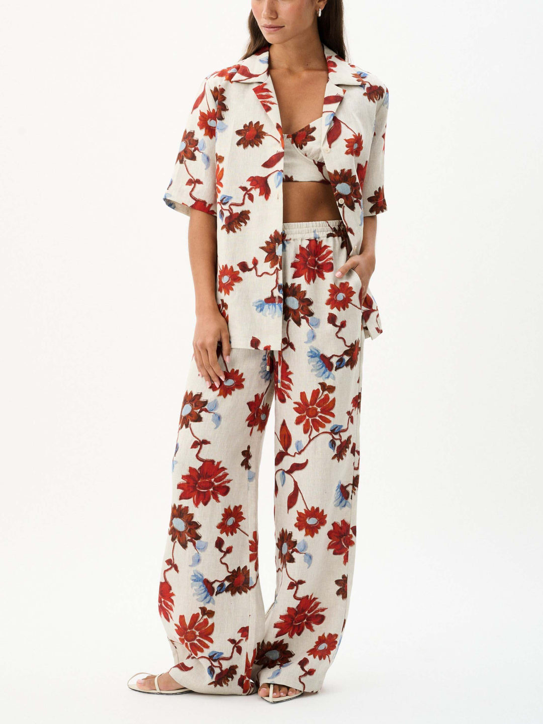 Aaisey | Blouse met Bloemenprint en Zomerse Set Look