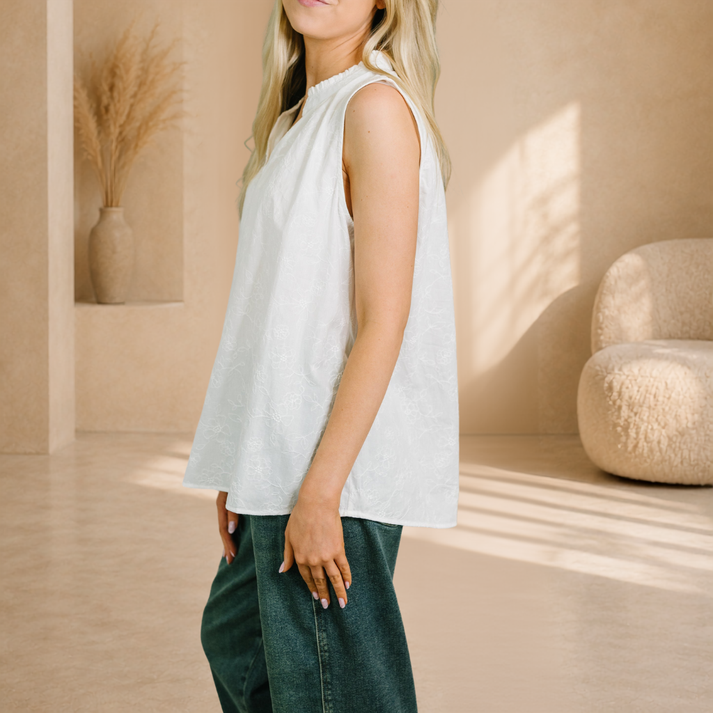 Sjoukje | Geborduurde Tank Top