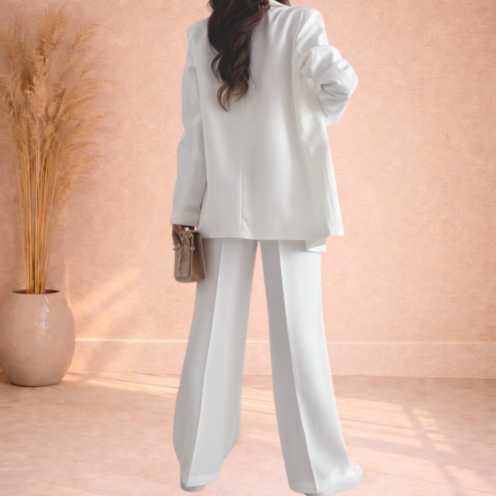 Blair | Tweedelige Blazer Set met Wijde Broek