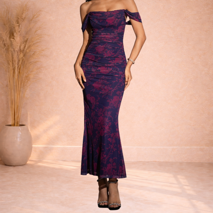 Selina | Elegante Off-Shoulder Maxi Jurk