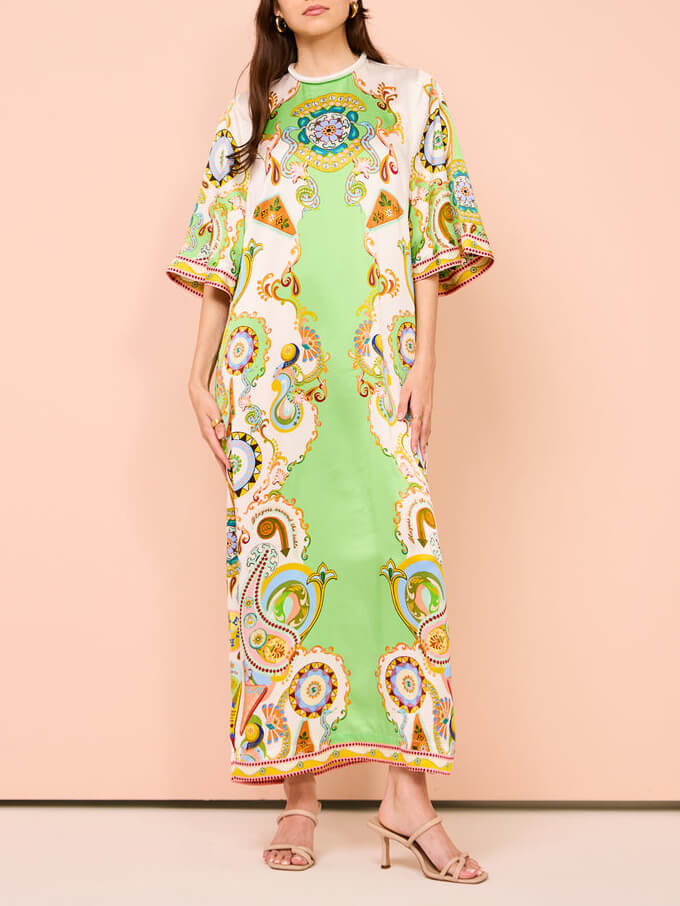 Fenne | Maxi Jurk met Paisley Print