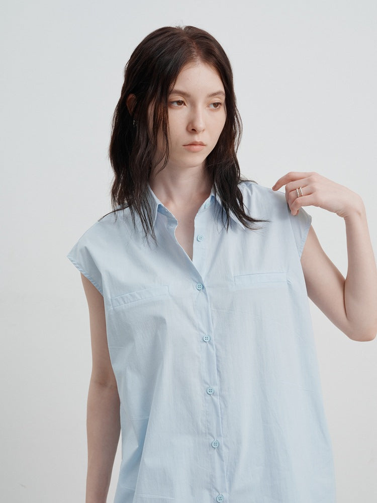 Ayla | Mouwloze Blousejurk met Minimalistische Look