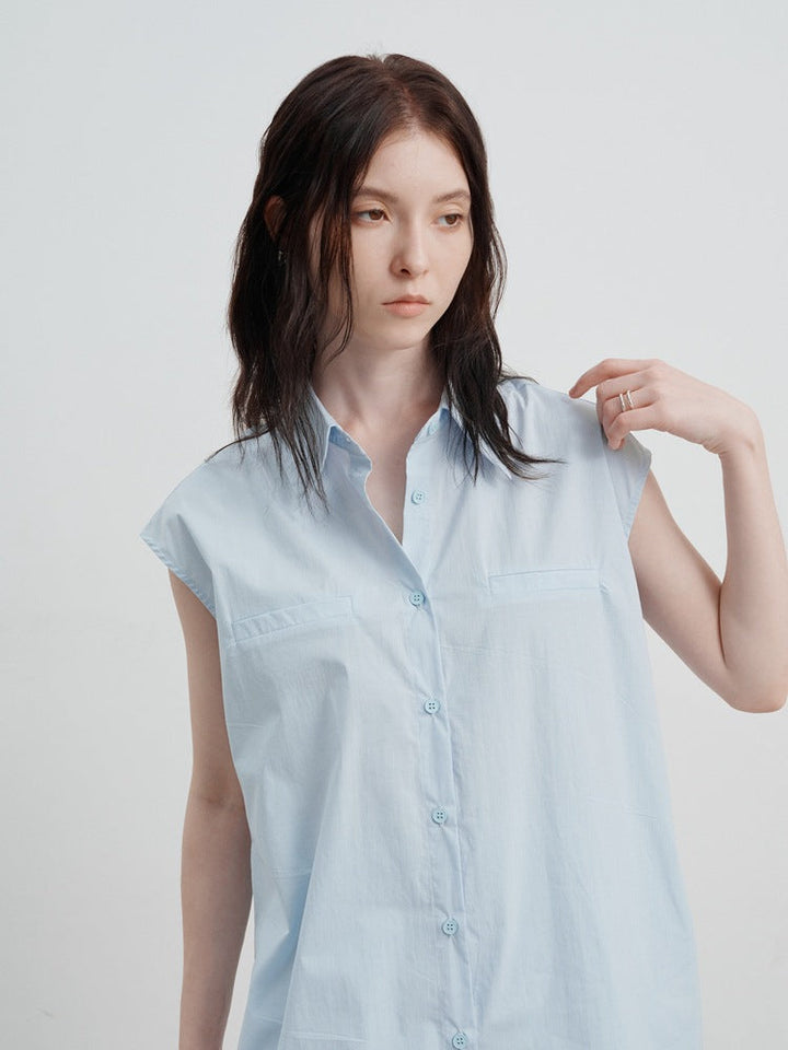 Ayla | Mouwloze Blousejurk met Minimalistische Look