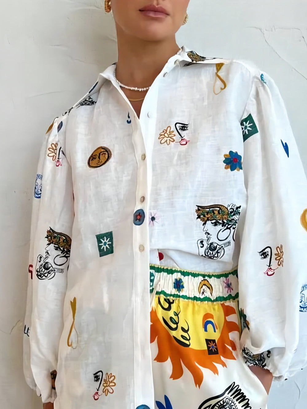 Azra | Blouse met Speelse Print en Luchtige Fit
