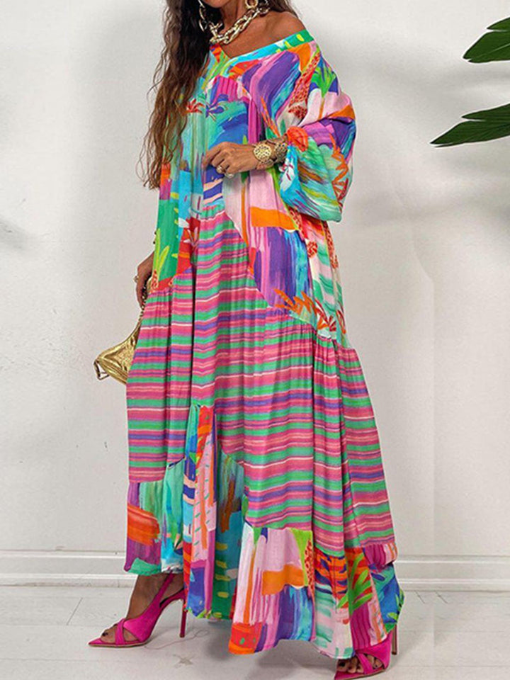 Marit | Kleurrijke Boho Maxi Jurk