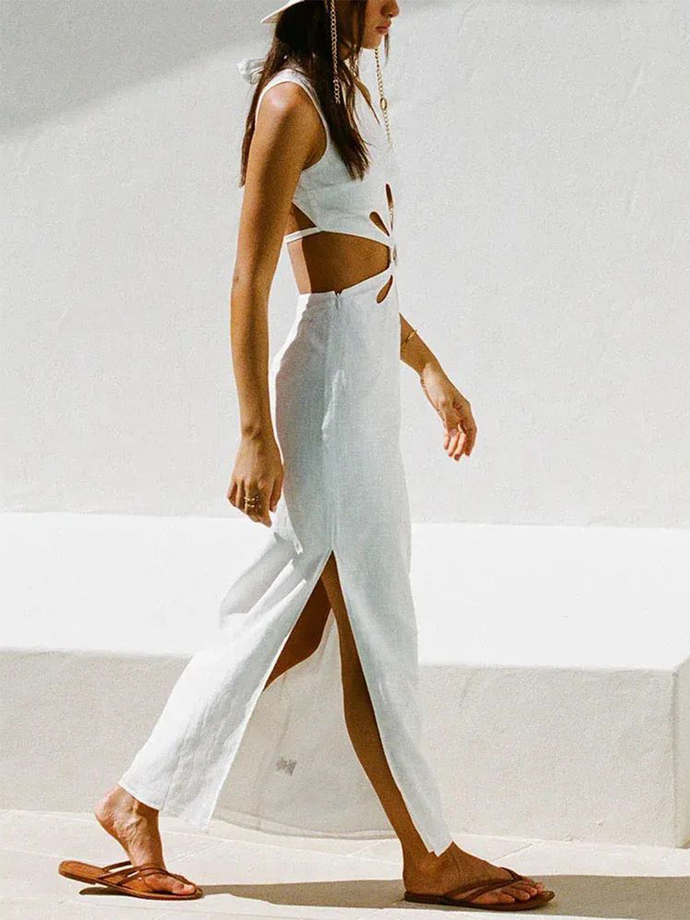 Yara | Maxi Jurk met Bloemdetail