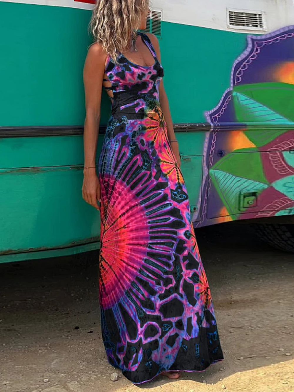 Sienna | Maxi Jurk met Open Rugdetail
