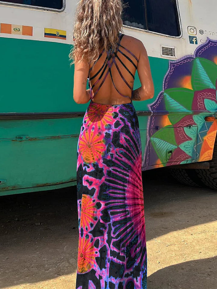 Sienna | Maxi Jurk met Open Rugdetail