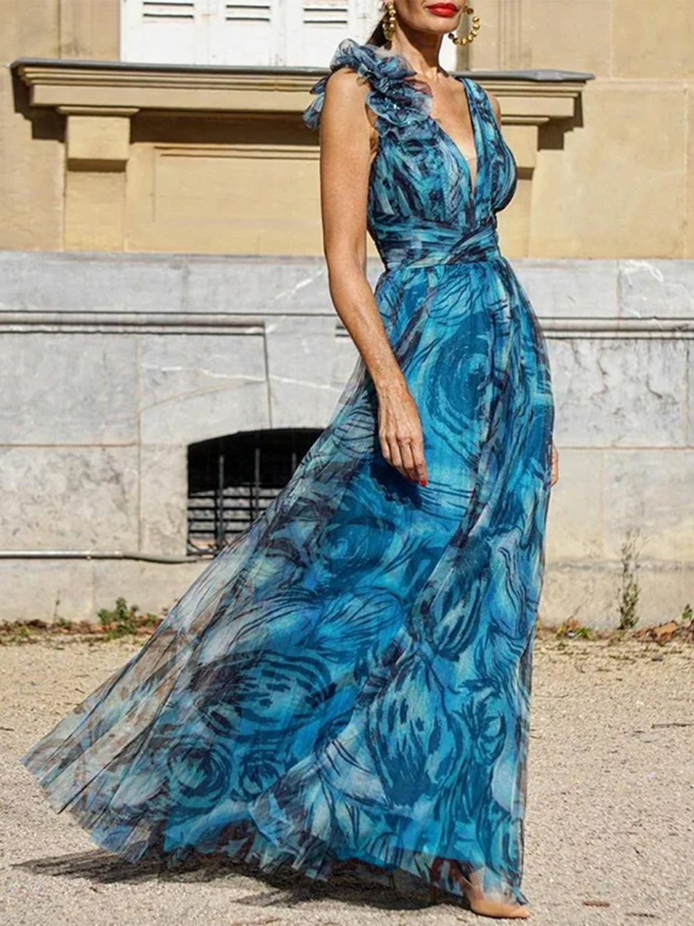 Valerie | Plissé Maxi Jurk