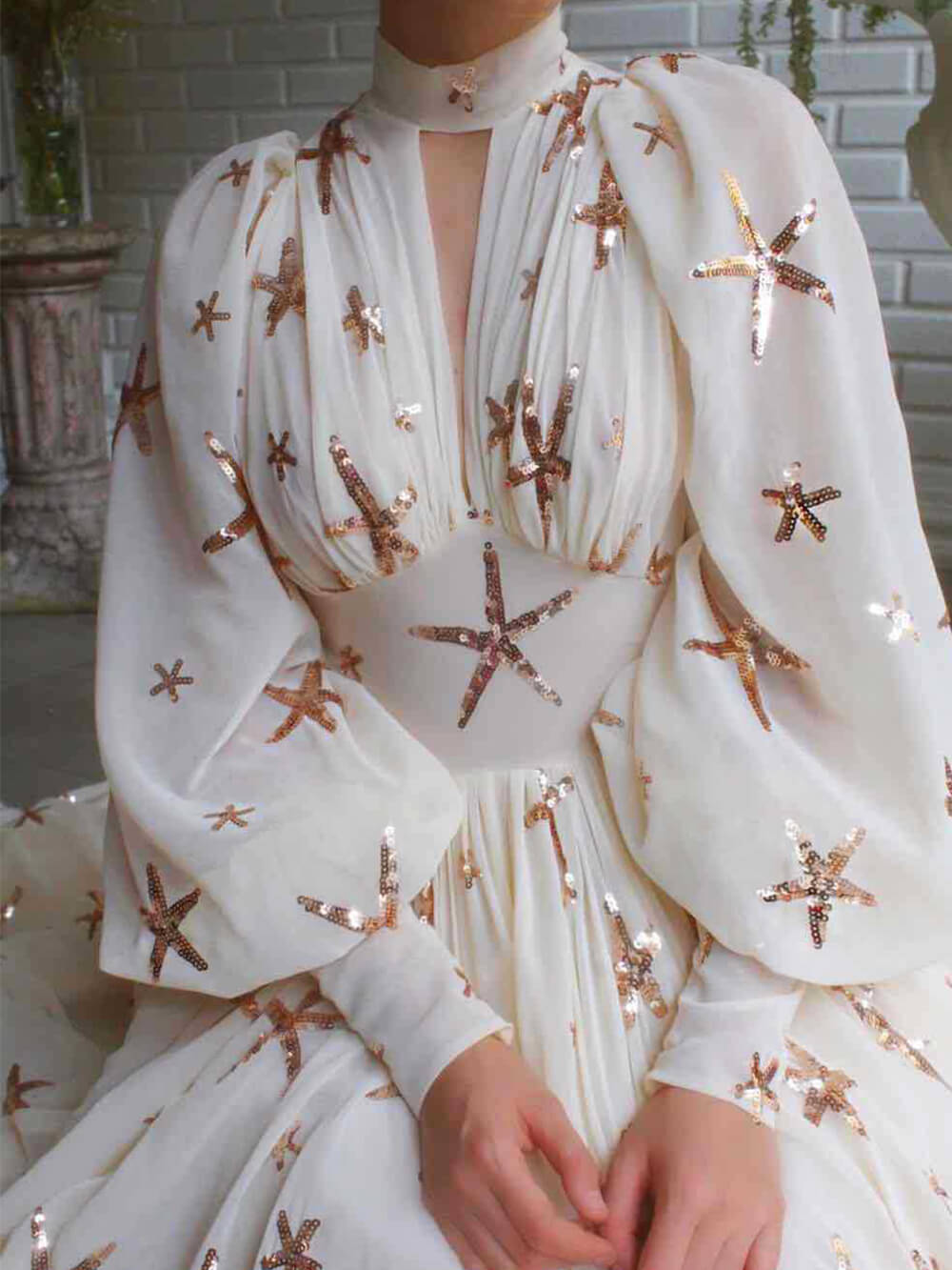 Elowen | Maxi Jurk met Borduurdetails en Split