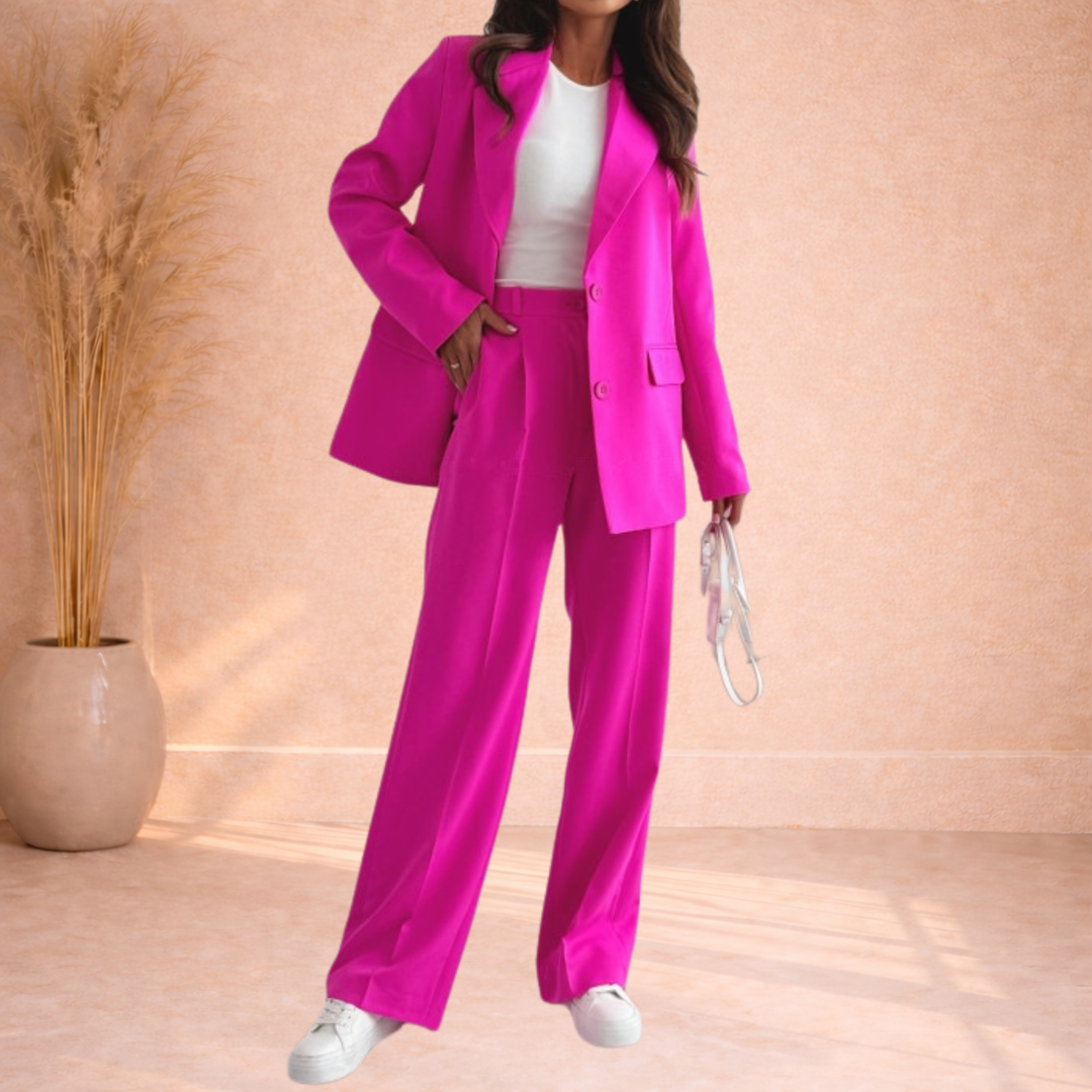 Blair | Tweedelige Blazer Set met Wijde Broek