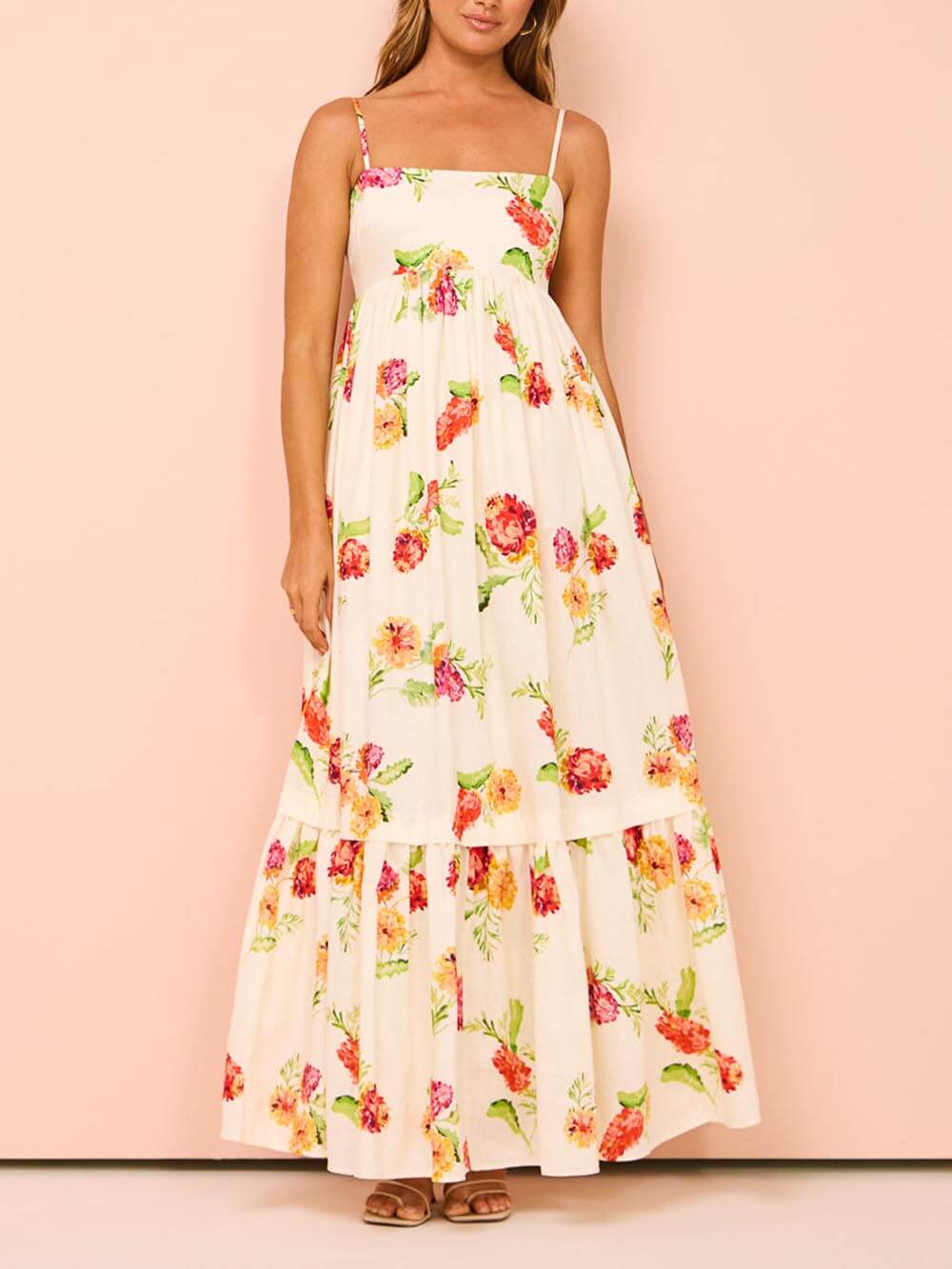 Yfke | Maxi Jurk met Bloemenprint