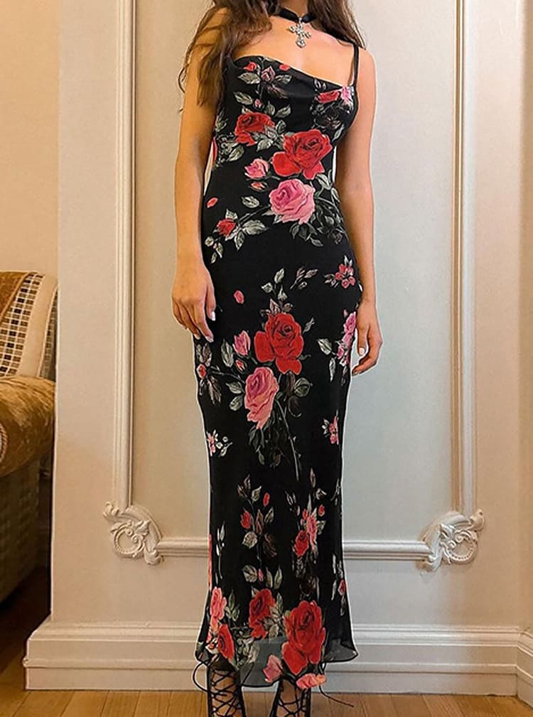 Aurora | Maxi Jurk met Romantische Bloemenprint