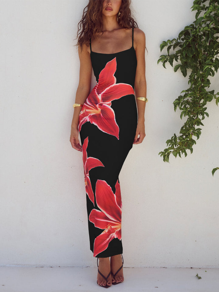 Isolde | Maxi Jurk met Statement Bloemenprint