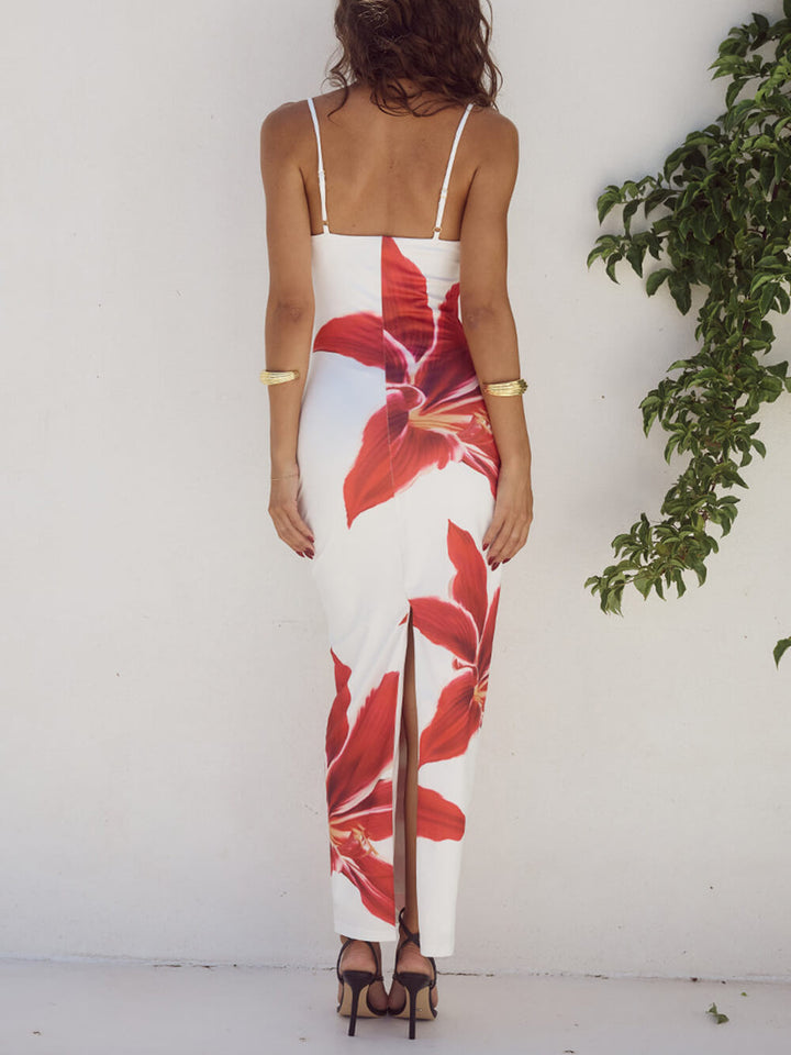 Isolde | Maxi Jurk met Statement Bloemenprint