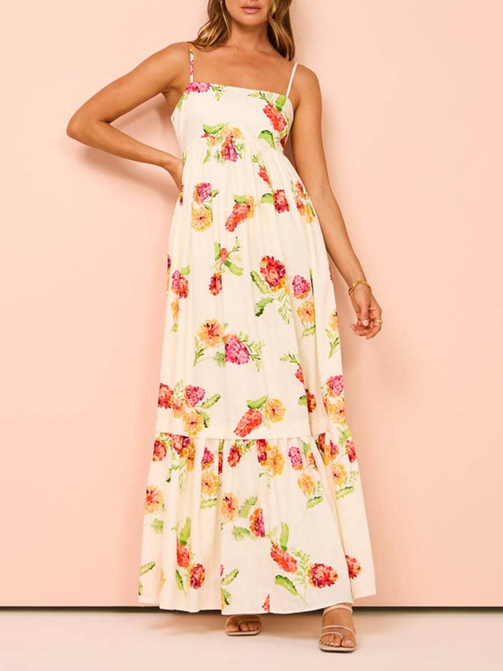 Yfke | Maxi Jurk met Bloemenprint